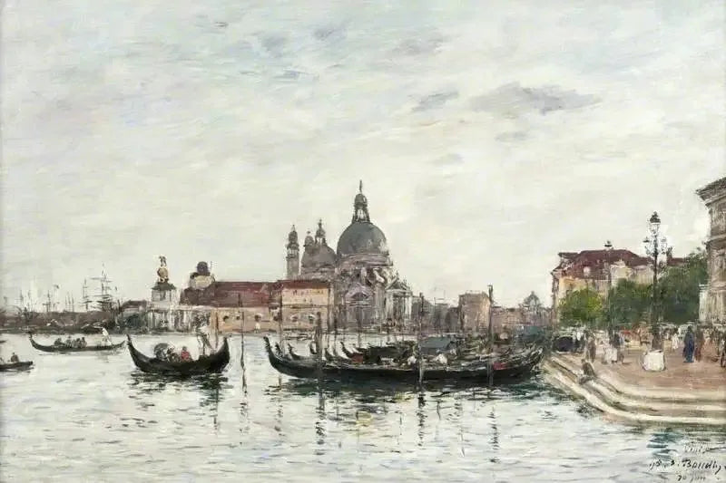 Venise : Santa Maria della Salute et la Dogana vues de l'autre côté du Grand Canal - Eugène Boudin