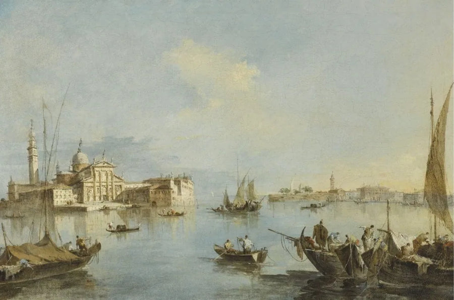 Venise, vue de l'église de San Giorgio Maggiore avec la fin de la Giudecca - Francesco Guardi