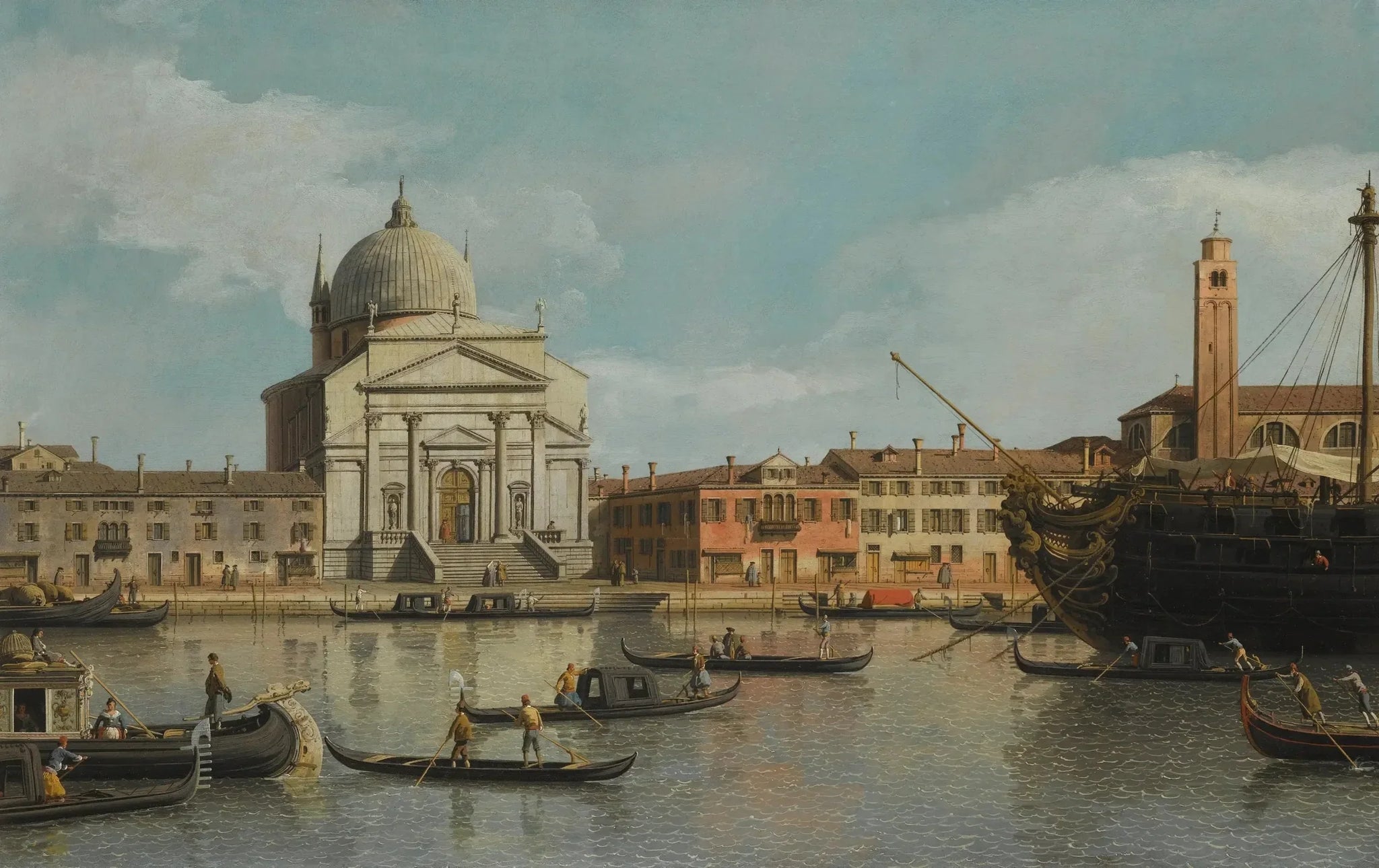 Venise, vue des églises du Redentore et San Giacomo - Canaletto image 1 reproduction réalisée par Alpha Reproduction