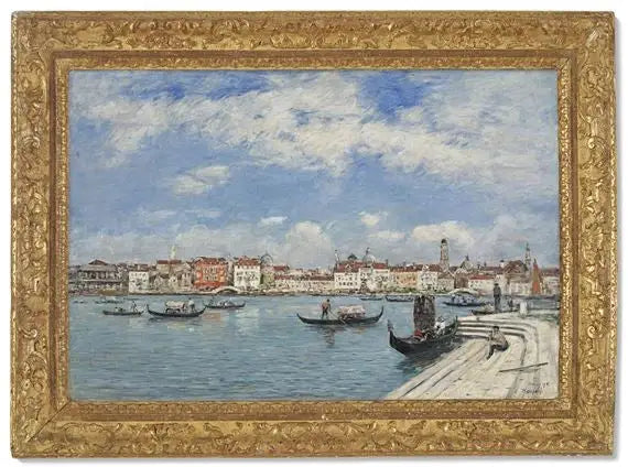 Venise, vue prise de San Giorgio - Eugène Boudin image 2 reproduction d’œuvre d’art à l’huile