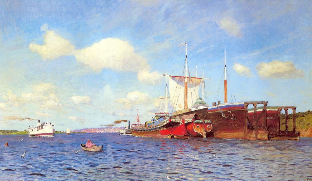 Vent frais. La Volga - Isaac Levitan image 1 reproduction artisanale de tableau