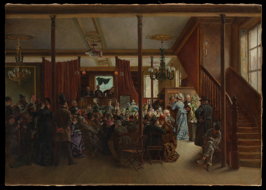 Vente aux enchères à Clinton Hall, New York, 1876 - Ignacio de León y Escosura