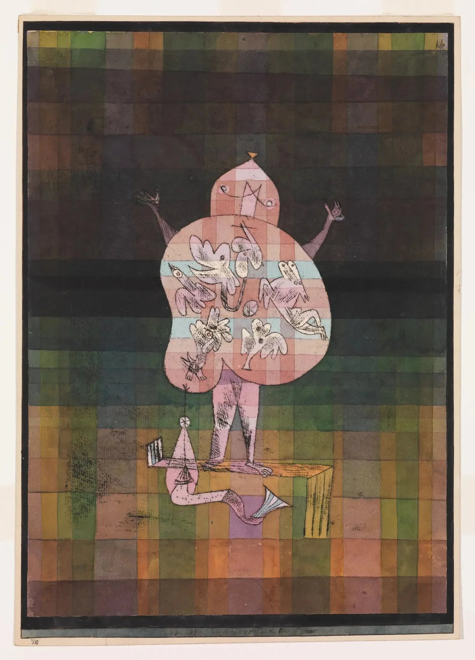 Ventriloque et crieur dans la lande - Paul Klee image 1 reproduction artisanale de tableau