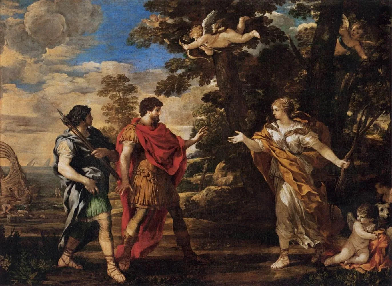 Vénus apparaissant à Énée - Pietro da Cortona image 1 reproduction artisanale de tableau