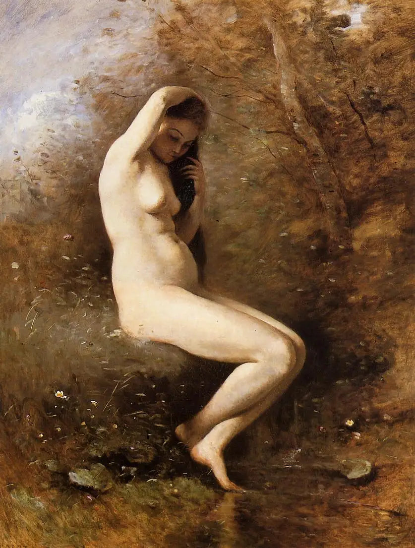 Vénus au bain - Jean-Baptiste Camille Corot image 1 reproduction artisanale de tableau