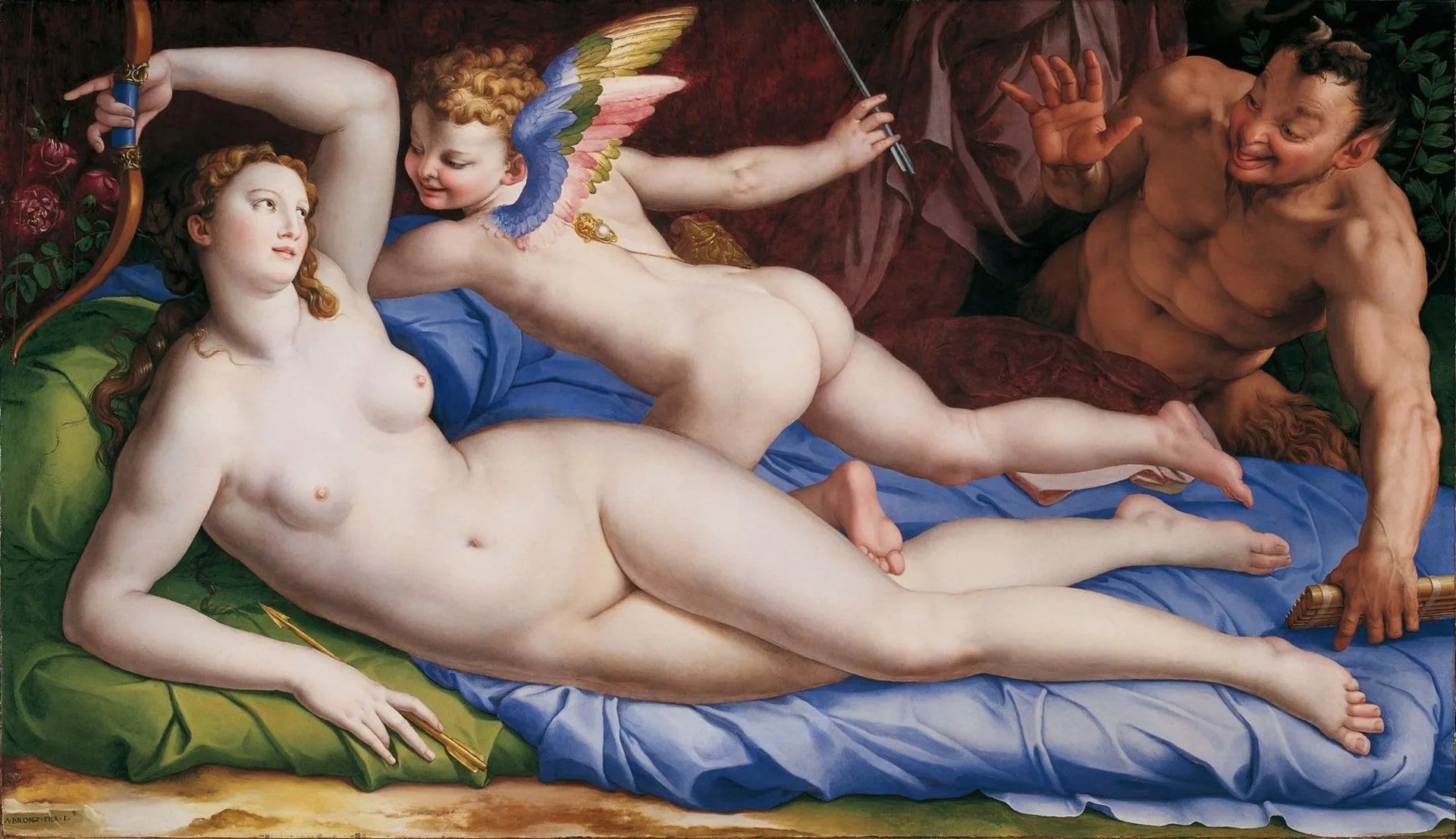 Vénus, Cupidon  et  Satyre - Bronzino image 1 reproduction réalisée par Alpha Reproduction