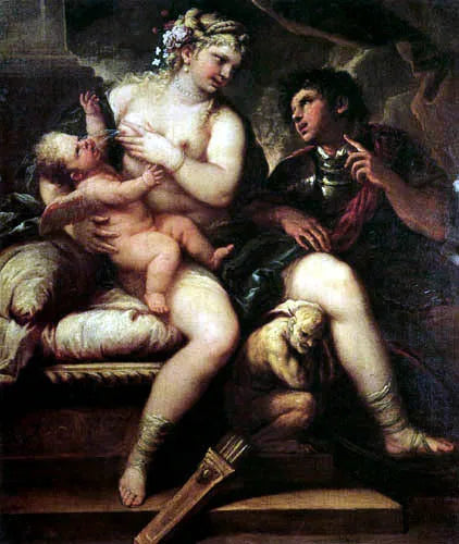 Vénus, Cupidon et Mars - Luca Giordano image 1 reproduction d’œuvre d’art à l’huile