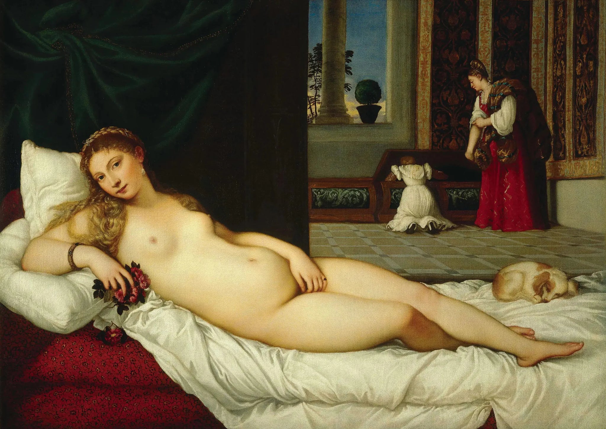 Vénus d'Urbin - Titian image 1 reproduction artisanale de tableau