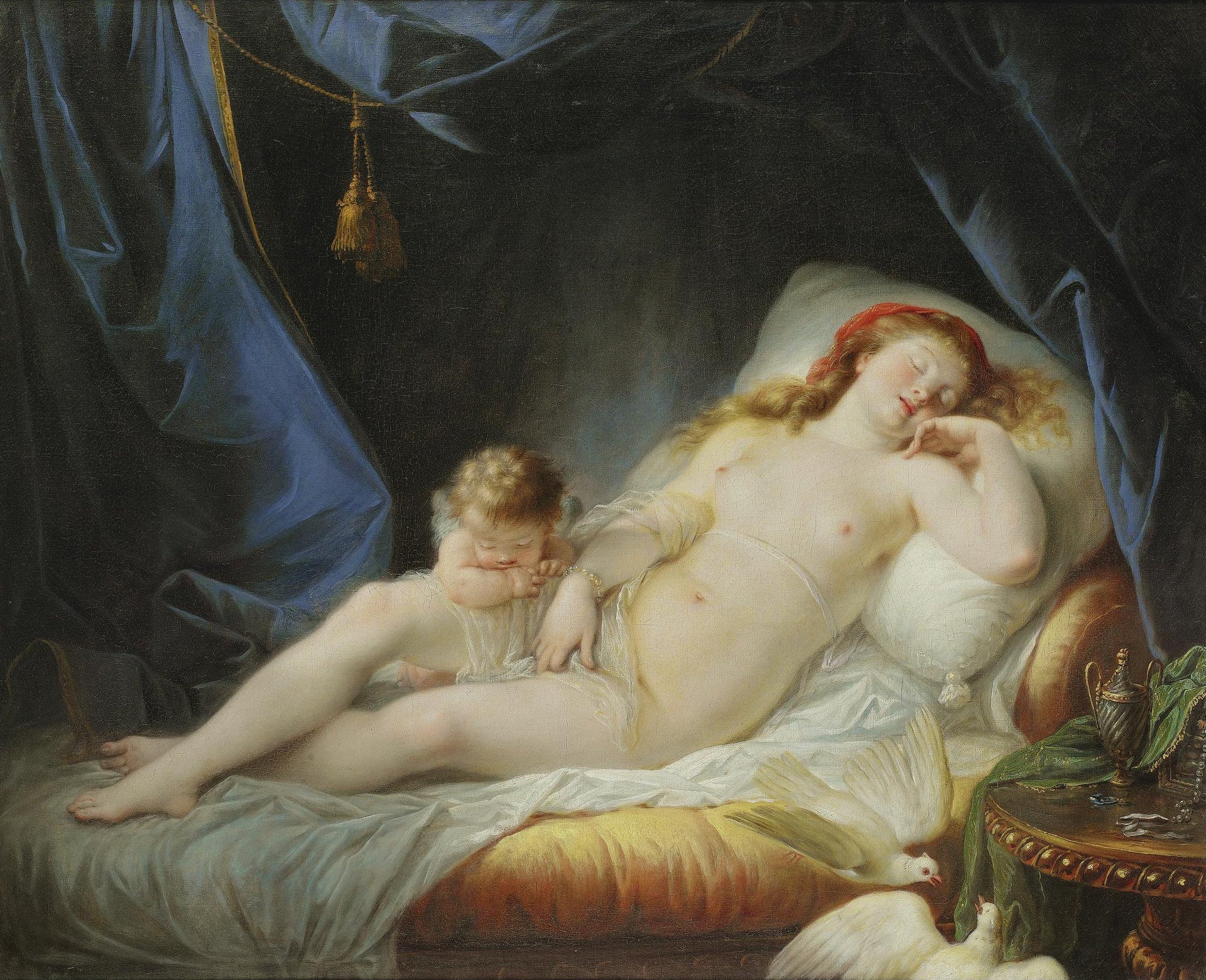 Vénus endormie - Jean-Baptiste Regnault image 1 reproduction d’œuvre d’art à l’huile