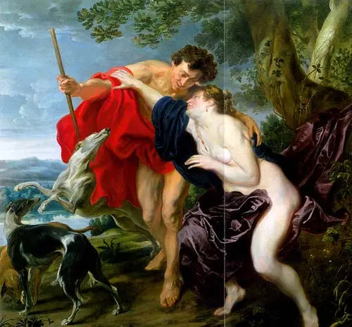 Vénus essayant d'empêcher Adonis d'aller chasser - Antoine van Dyck