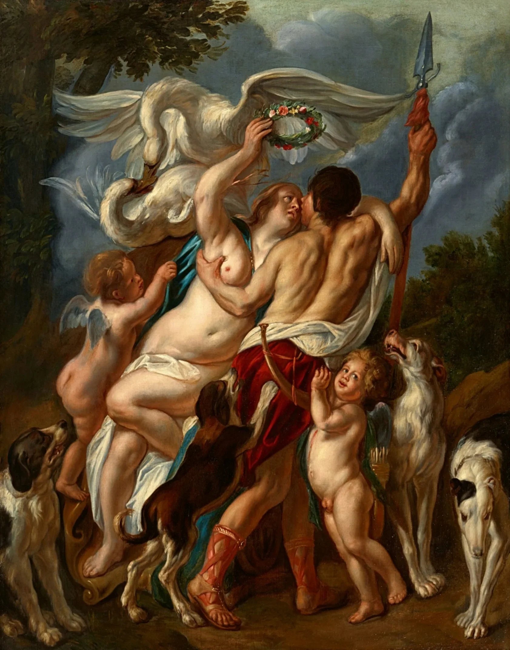 Vénus et Adonis - Jacob Jordaens image 1 reproduction de peinture à l’huile