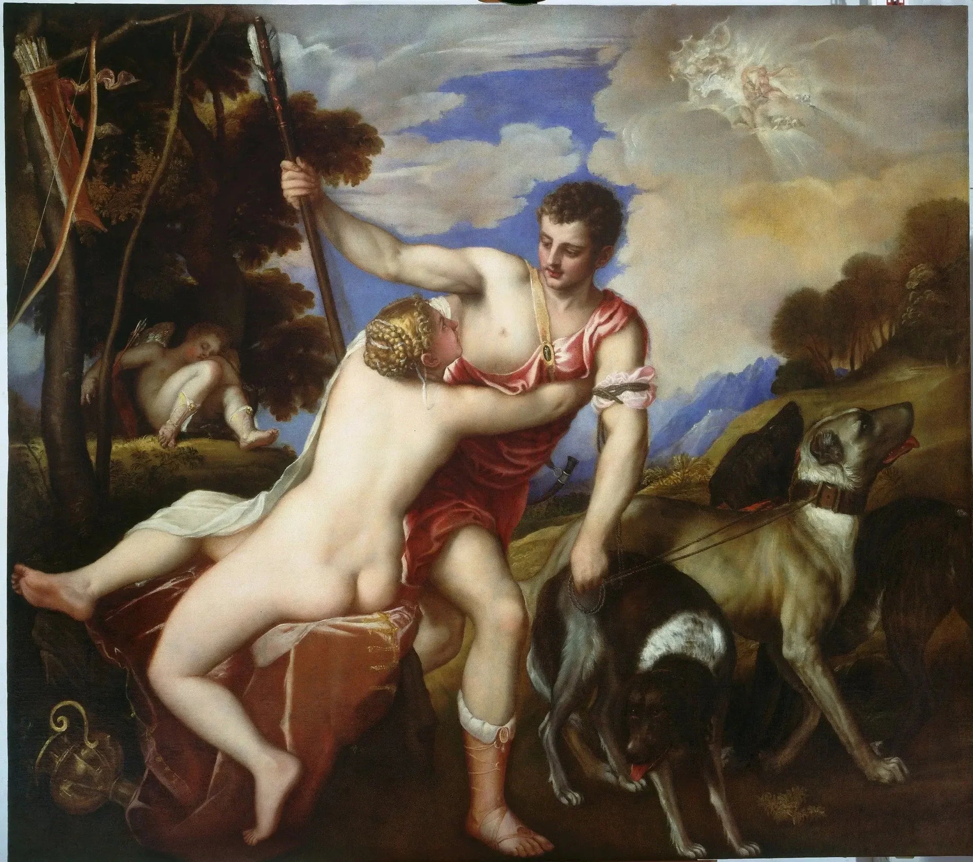 Vénus et Adonis - Titian image 1 reproduction de peinture à l’huile