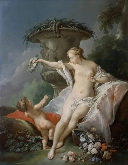 Vénus et Cupidon - François Boucher image 1 copie de tableau peinte à la main