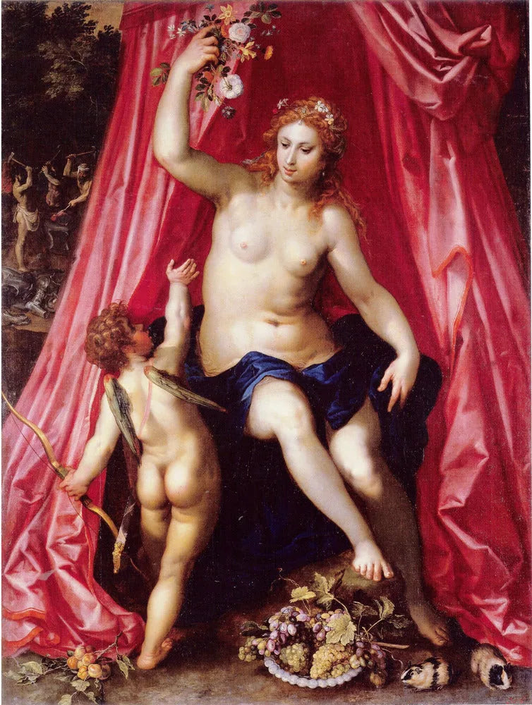 Vénus et Cupidon - Jan Brueghel l'Ancien image 1 reproduction de peinture à l’huile