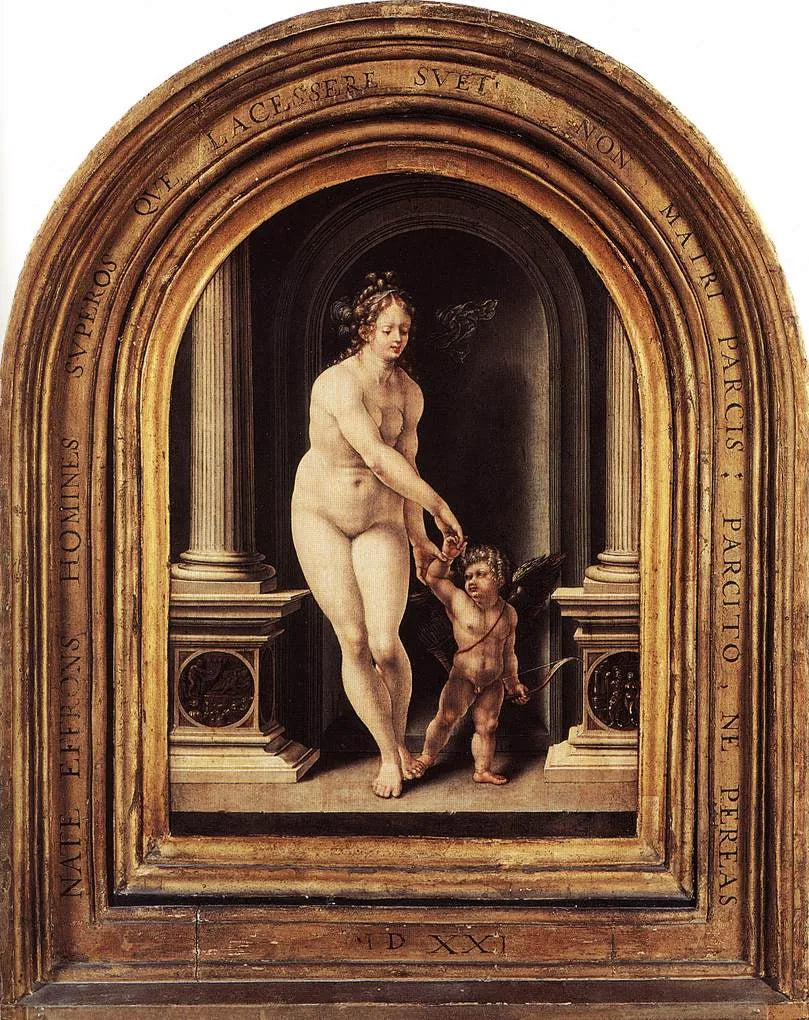 Vénus et Cupidon - Jan Gossaert image 1 reproduction artisanale de tableau