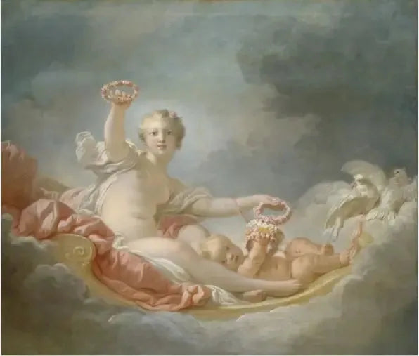 Vénus et Cupidon (Jour) - Jean-Honoré Fragonard image 1 tableau peint à l’huile sur toile