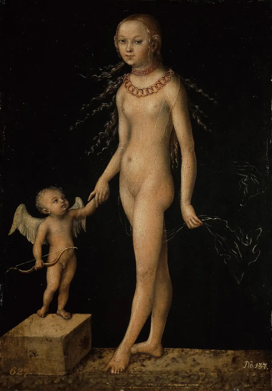 Vénus et Cupidon - Lucas Cranach the Elder image 1 reproduction artisanale de tableau