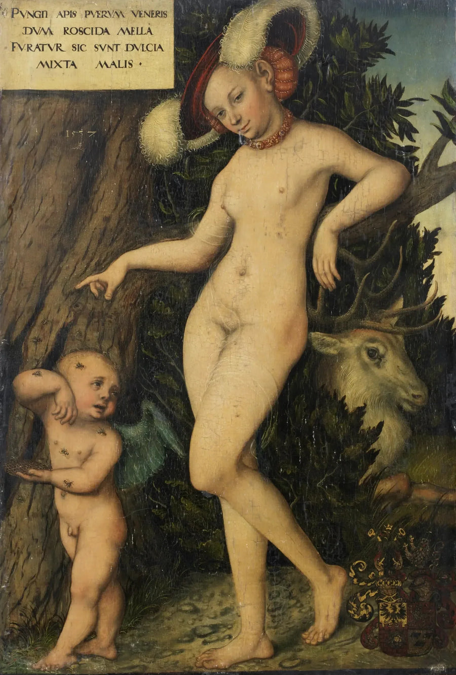 Vénus et Cupidon - Lucas Cranach the Elder image 1 reproduction artisanale de tableau