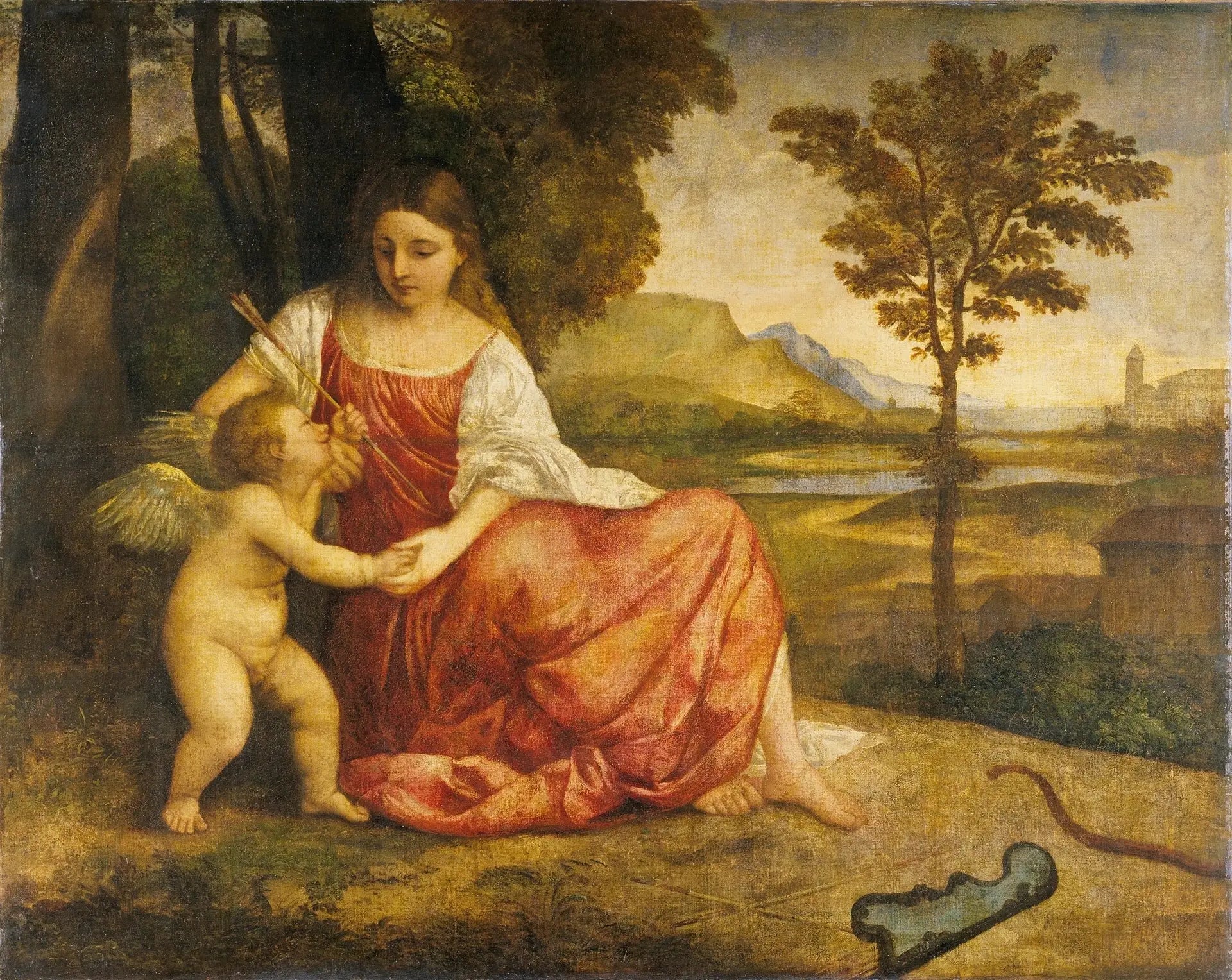 Vénus et Cupidon - Titian image 1 copie de tableau peinte à la main