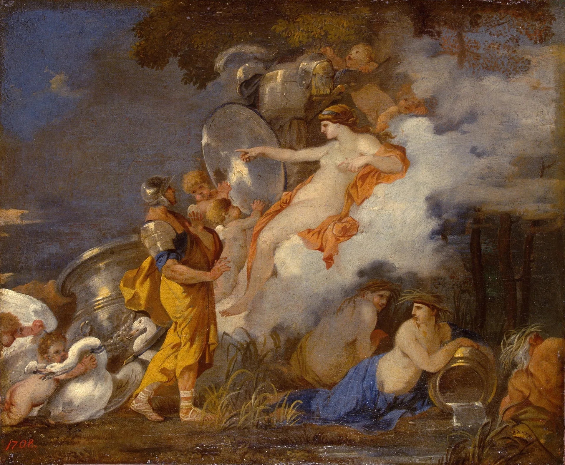 Vénus et Énée - Sébastien Bourdon image 1 copie de tableau peinte à la main