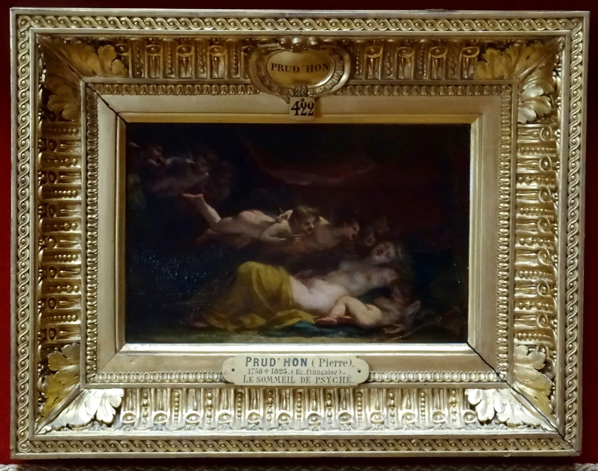 Vénus et l'Amour endormis, caressés et réveillés par les Zéphyrs - Pierre-Paul Prud'hon image 1 copie de tableau peinte à la main