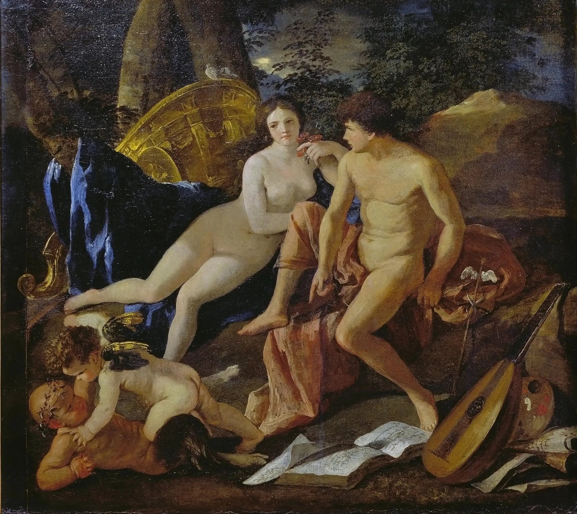 Vénus et Mercure - Nicolas Poussin image 1 reproduction réalisée par Alpha Reproduction