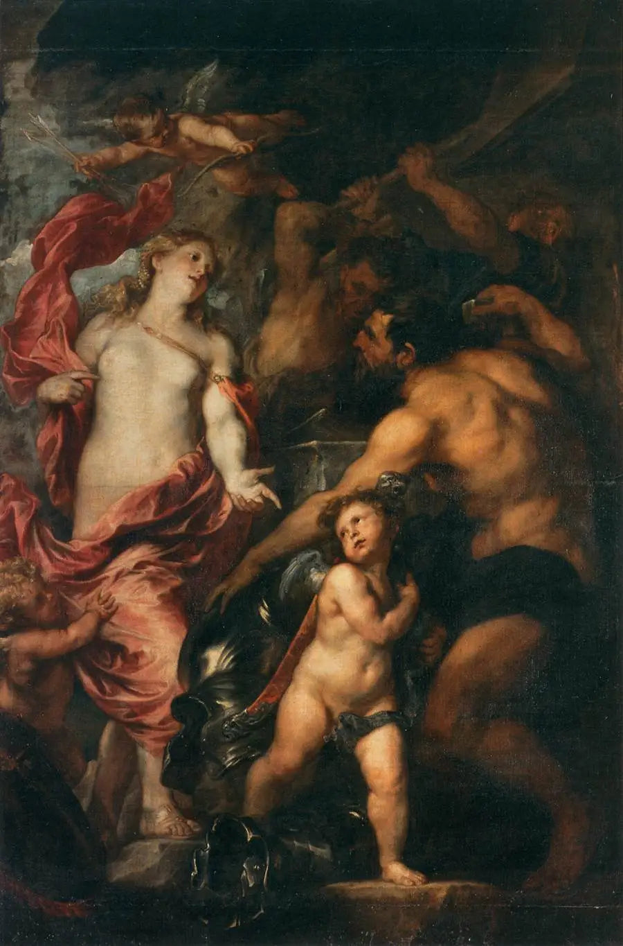 Vénus fait forger par Vulcain des armes pour son fils Énée - Antoine van Dyck image 1 reproduction artisanale de tableau