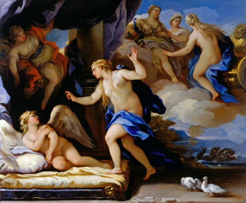 Vénus gronde Cupidon - Luca Giordano