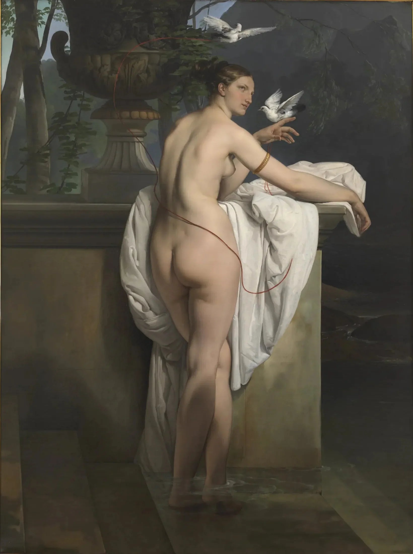 Vénus jouant avec deux colombes - Francesco Hayez image 1 reproduction réalisée par Alpha Reproduction