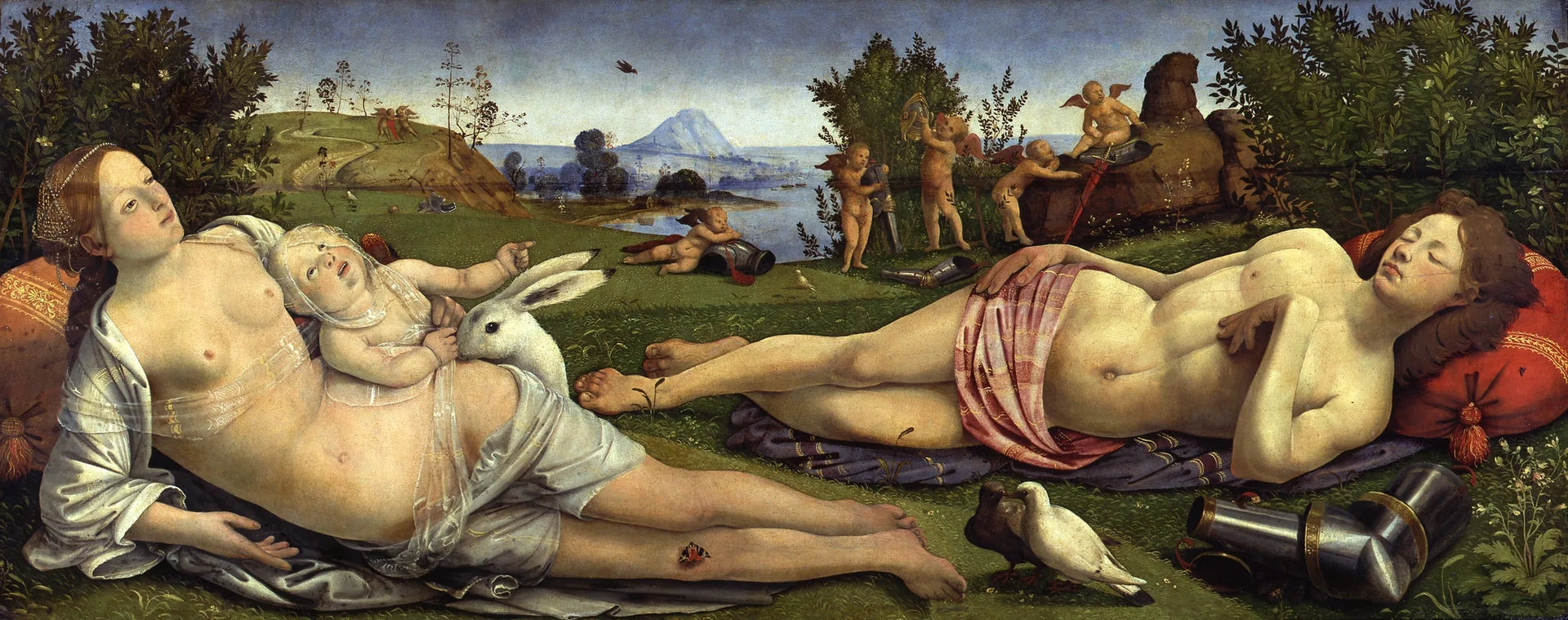 Vénus, Mars et Amour - Piero di Cosimo image 1 reproduction de peinture à l’huile