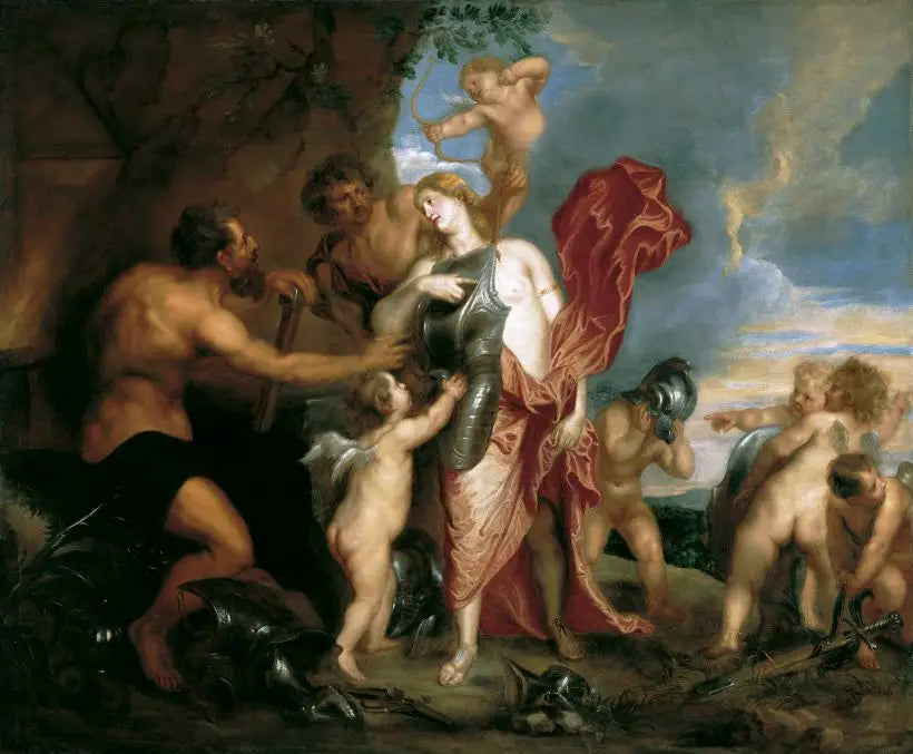 Vénus recevant les armes d'Énée de Vulcain - Antoine van Dyck image 1 reproduction d’œuvre d’art à l’huile