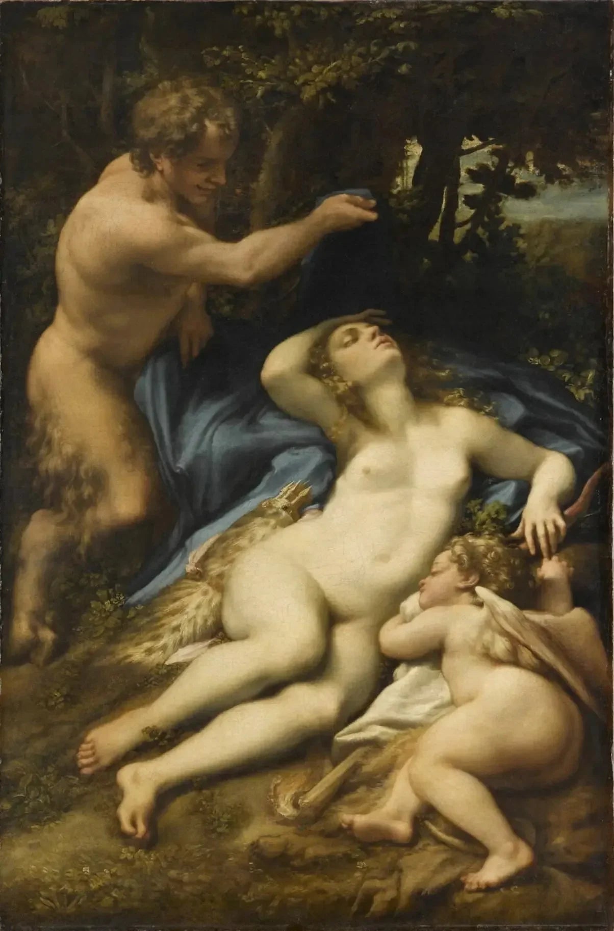 Vénus, Satyre et Cupidon - Antonio da Correggio image 1 reproduction réalisée par Alpha Reproduction