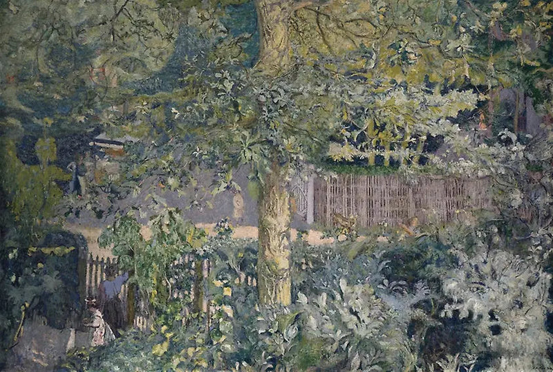 Verdure (Feuillage. Chêne et vendeur de fruits) - Édouard Vuillard