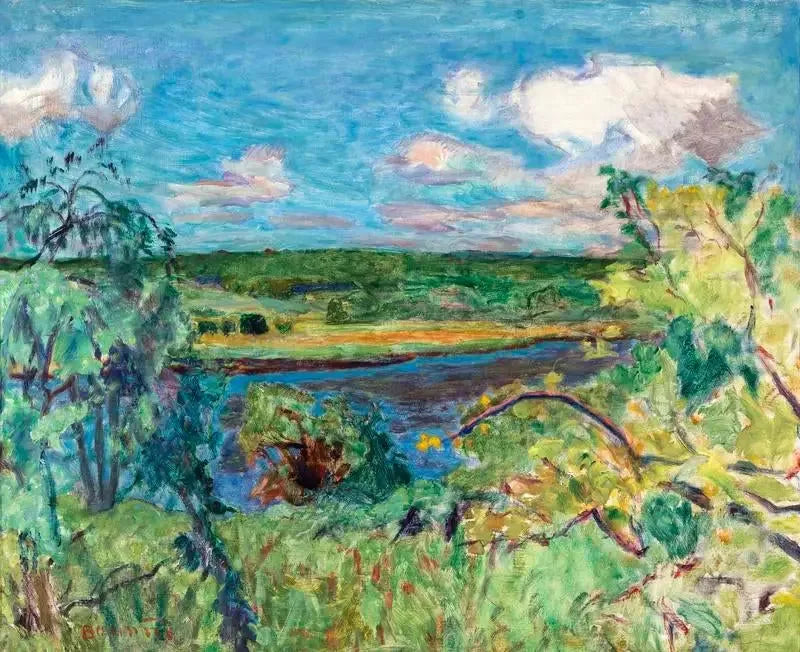 Vernonnet, paysage près de Giverny - Pierre Bonnard image 1 copie de tableau peinte à la main