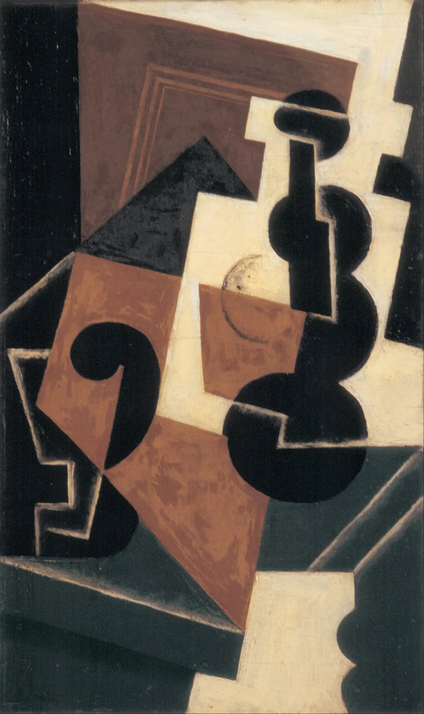 Verre et bouteille d'eau - Juan Gris image 1 tableau peint à l’huile sur toile