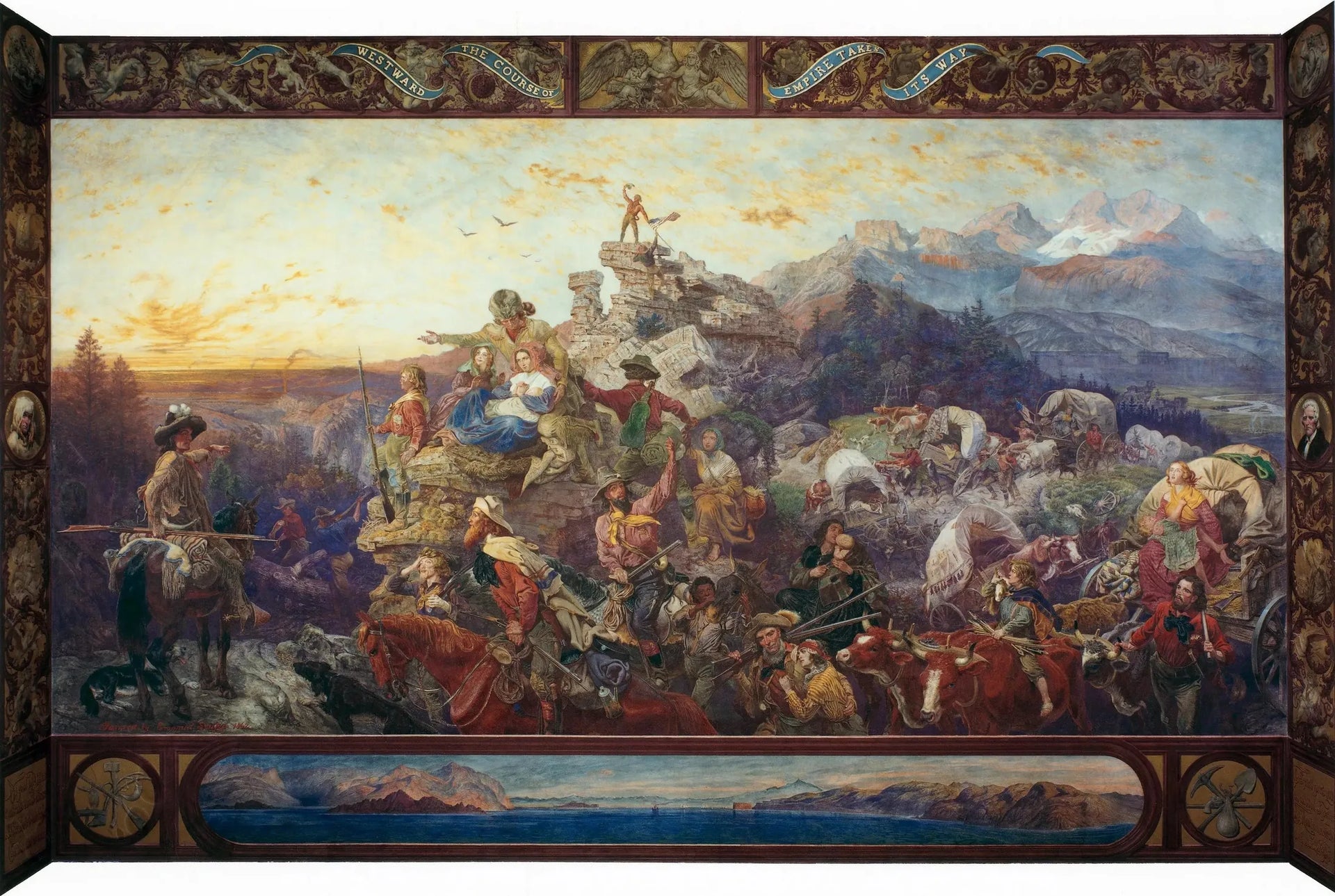 Vers l'Ouest, l'Empire poursuit son chemin - Emanuel Leutze image 1 reproduction de peinture à l’huile