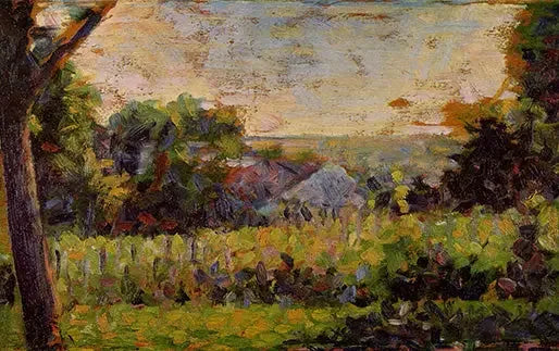 Vers le bourg - Georges Seurat image 1 reproduction artisanale de tableau