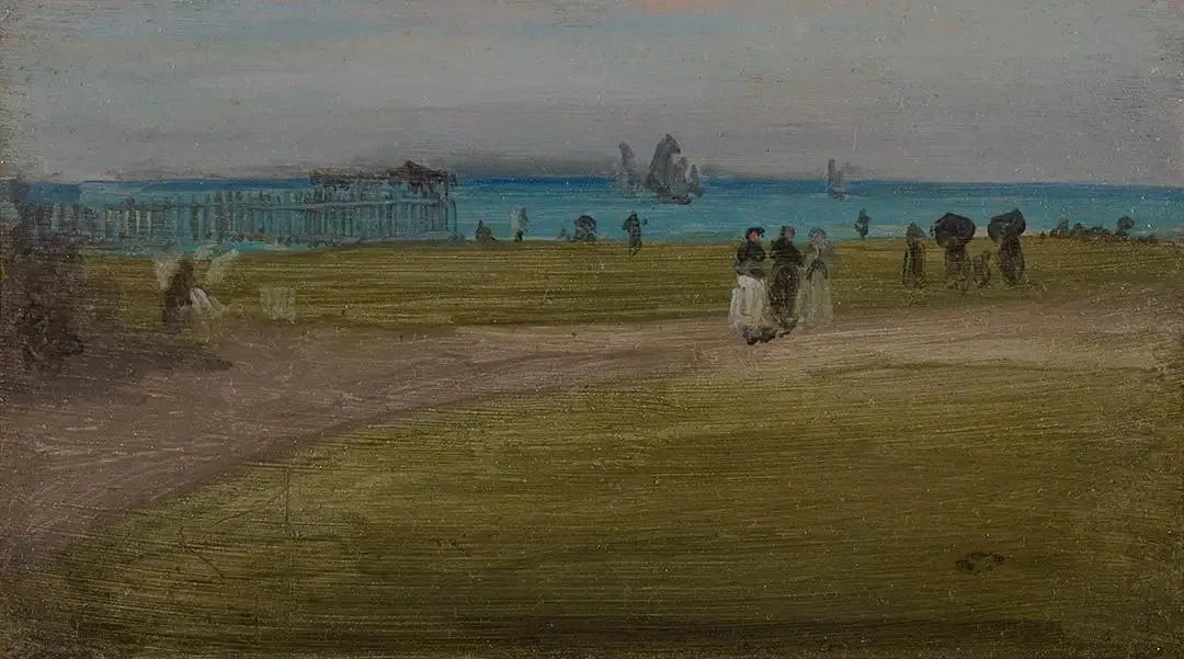 Vert et Violet : La Promenade du Soir - James Abbott McNeill Whistler image 1 copie peinte à la main à l’huile