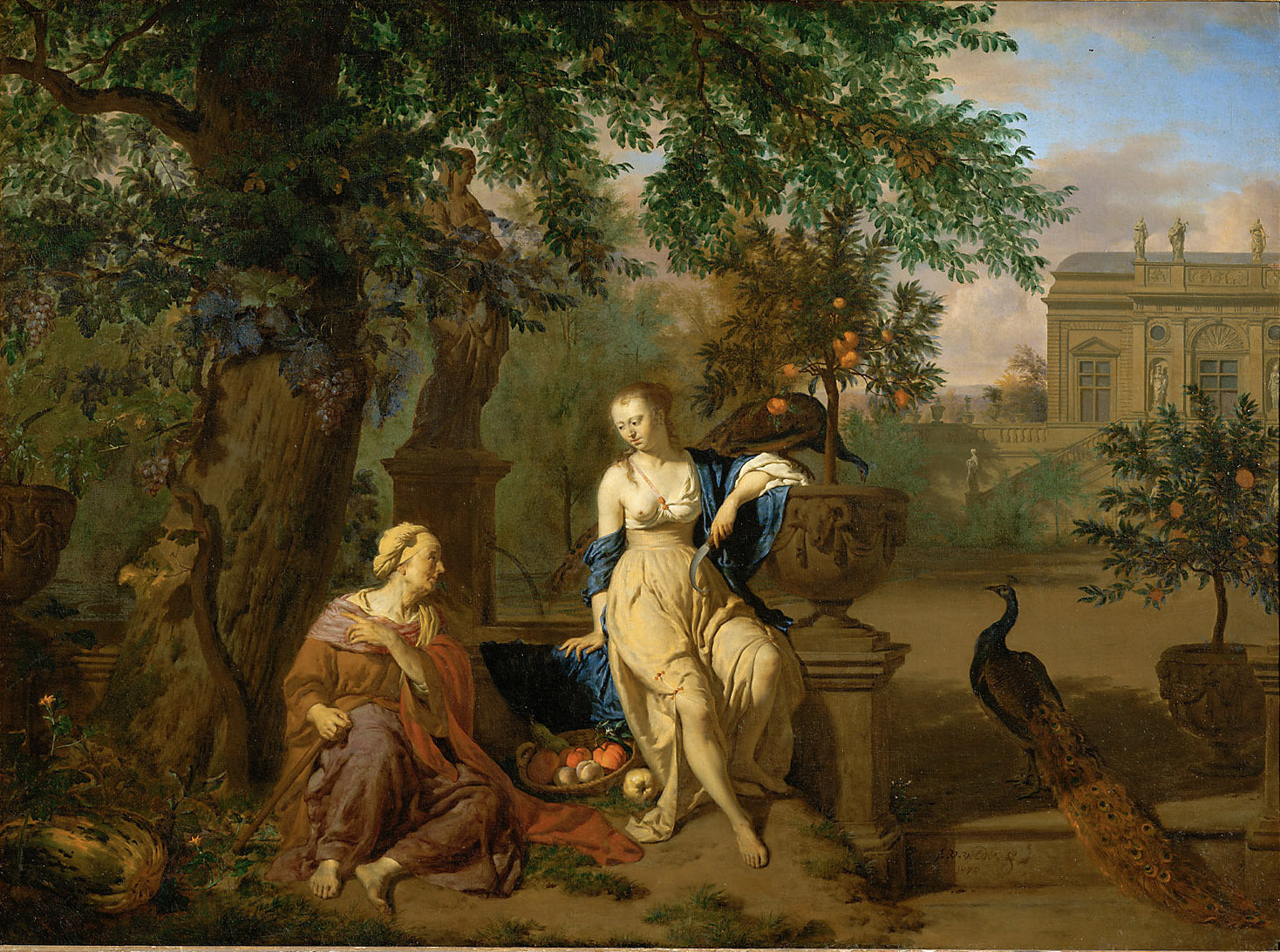 Vertumne et Pomone - Adriaen van de Velde image 1 reproduction de peinture à l’huile