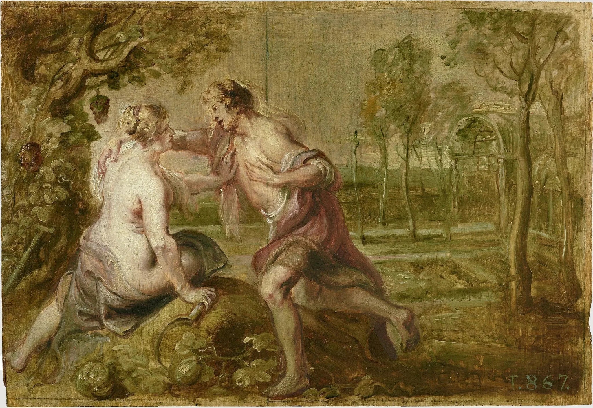 Vertumne et Pomone - Peter Paul Rubens image 1 reproduction de peinture à l’huile