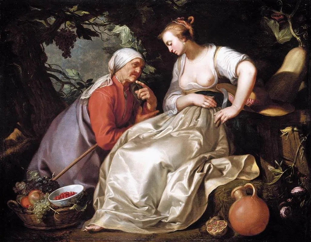 Vertumnus and Pomona - Abraham Bloemaert image 1 tableau peint à l’huile sur toile