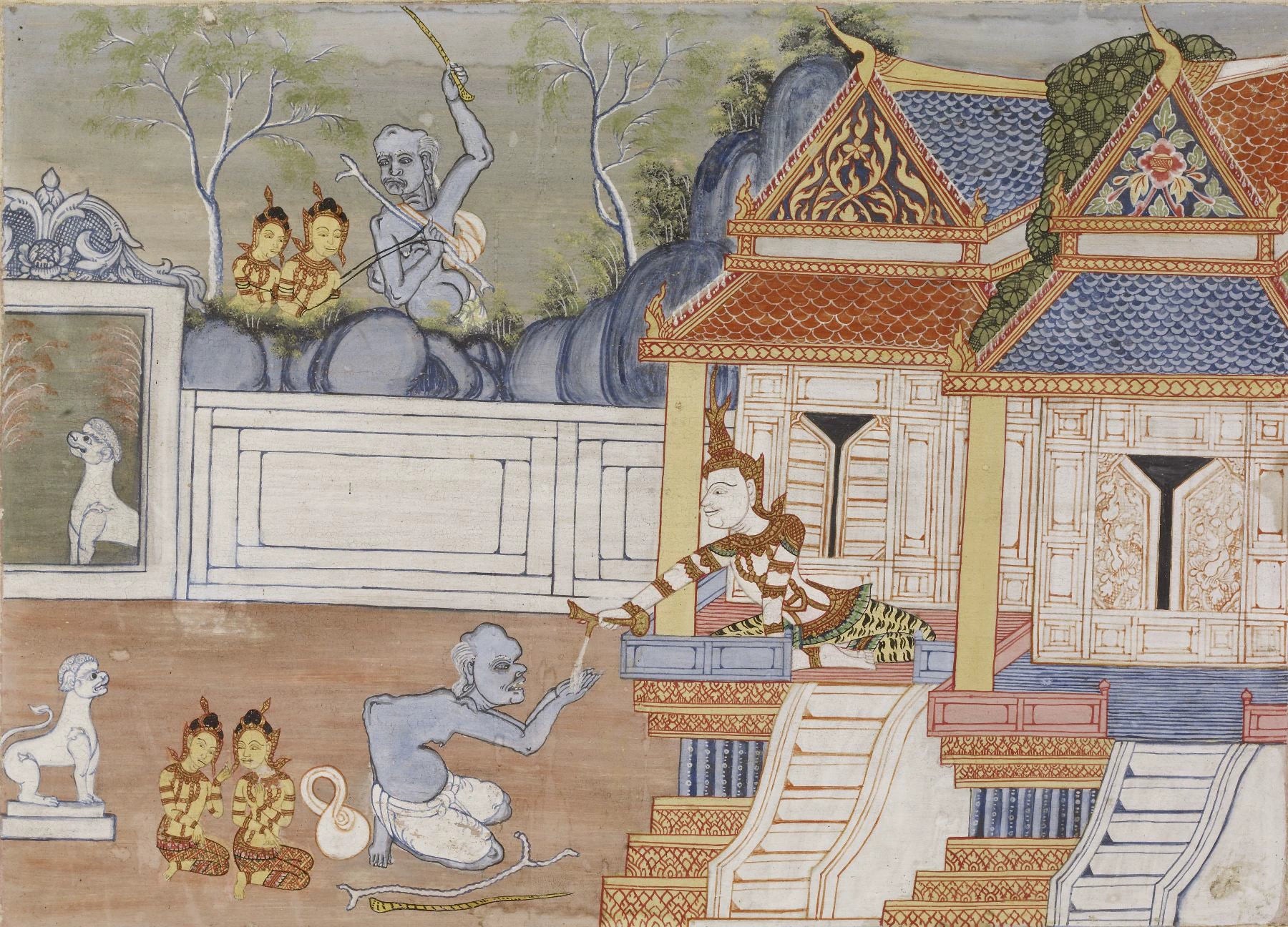 Vessantara Jataka : Jali et Kanha, Artiste thaïlandais anonyme, XIXe siècle