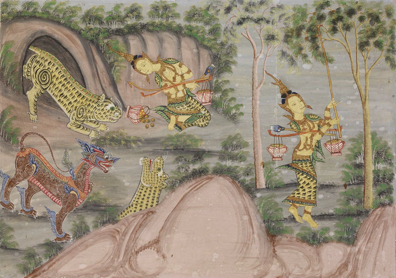 Vessantara Jataka : Le Retour de Maddi - Artiste thaïlandais anonyme