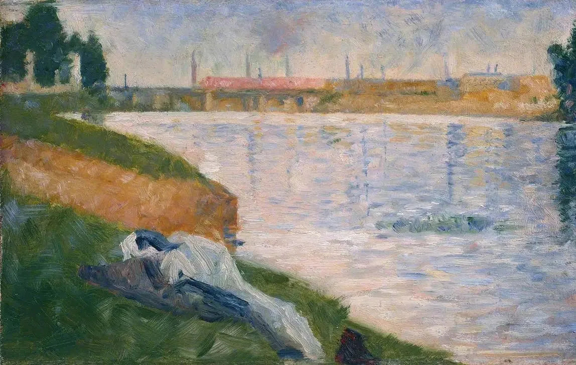 Vêtements sur l'herbe - Georges Seurat image 1 tableau peint à l’huile sur toile