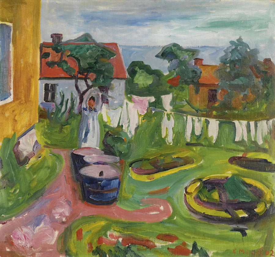 Vêtements sur un fil à Åsgårdstrand - Edvard Munch