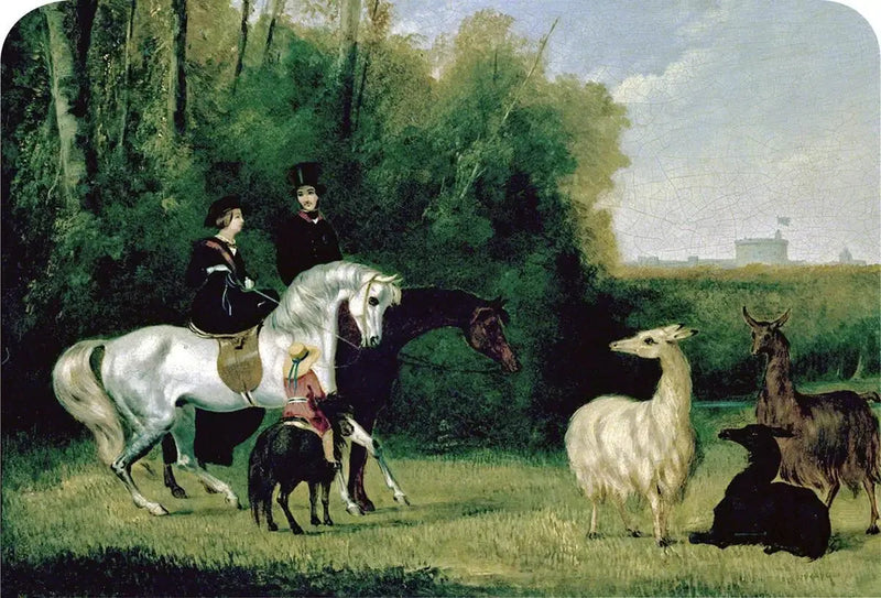 Victoria et Albert dans le parc de Windsor - John Frederick Herring, Sr.