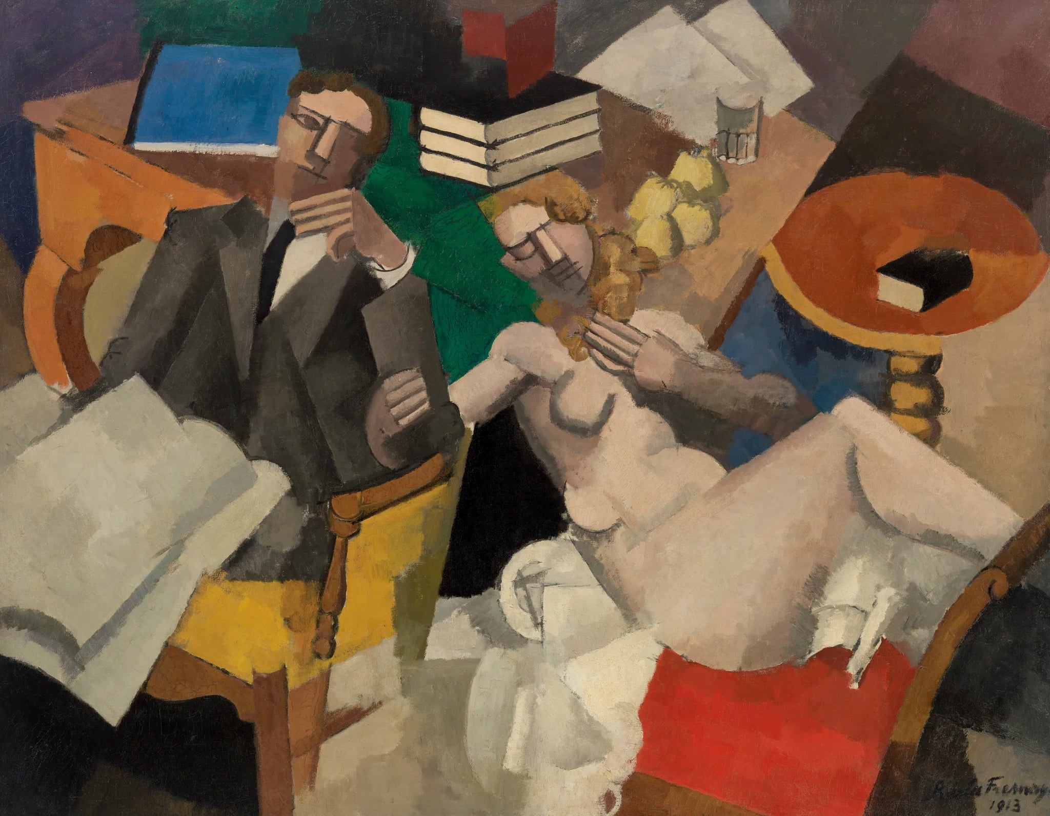 Vie conjugale (La Vie conjugale) - Roger de La Fresnaye image 1 tableau peint à l’huile sur toile