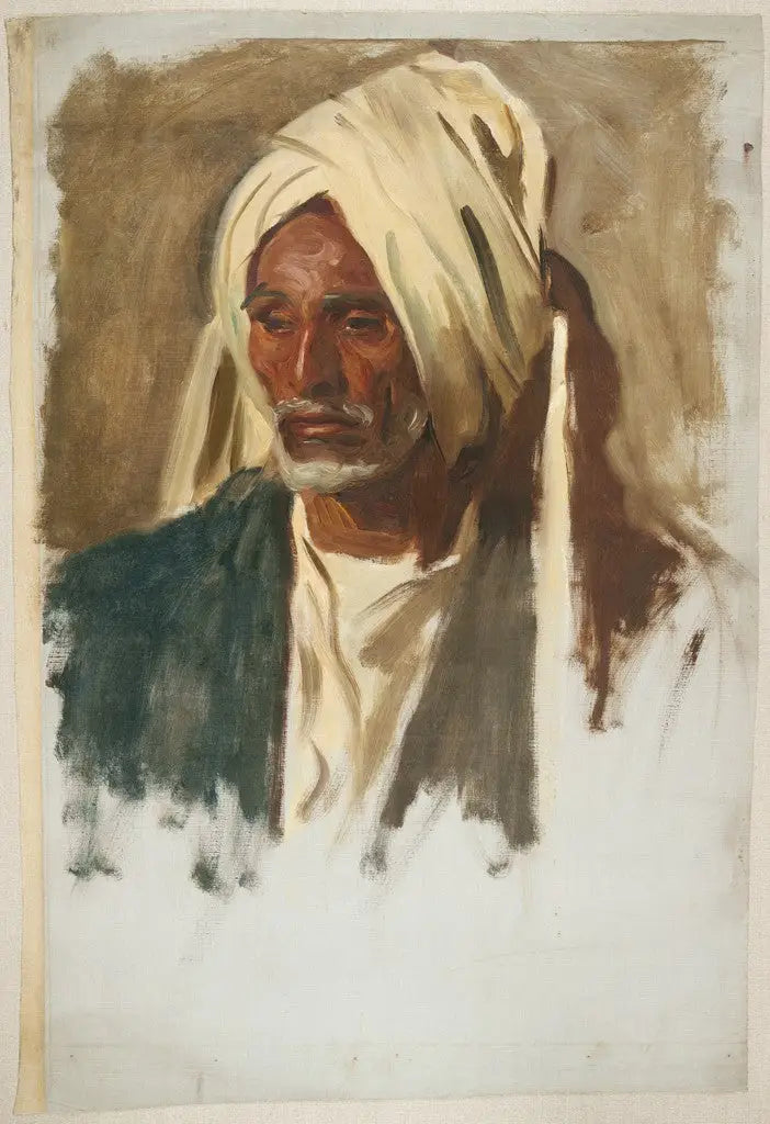 Vieil homme à la barbe blanche - John Singer Sargent image 1 reproduction artisanale de tableau