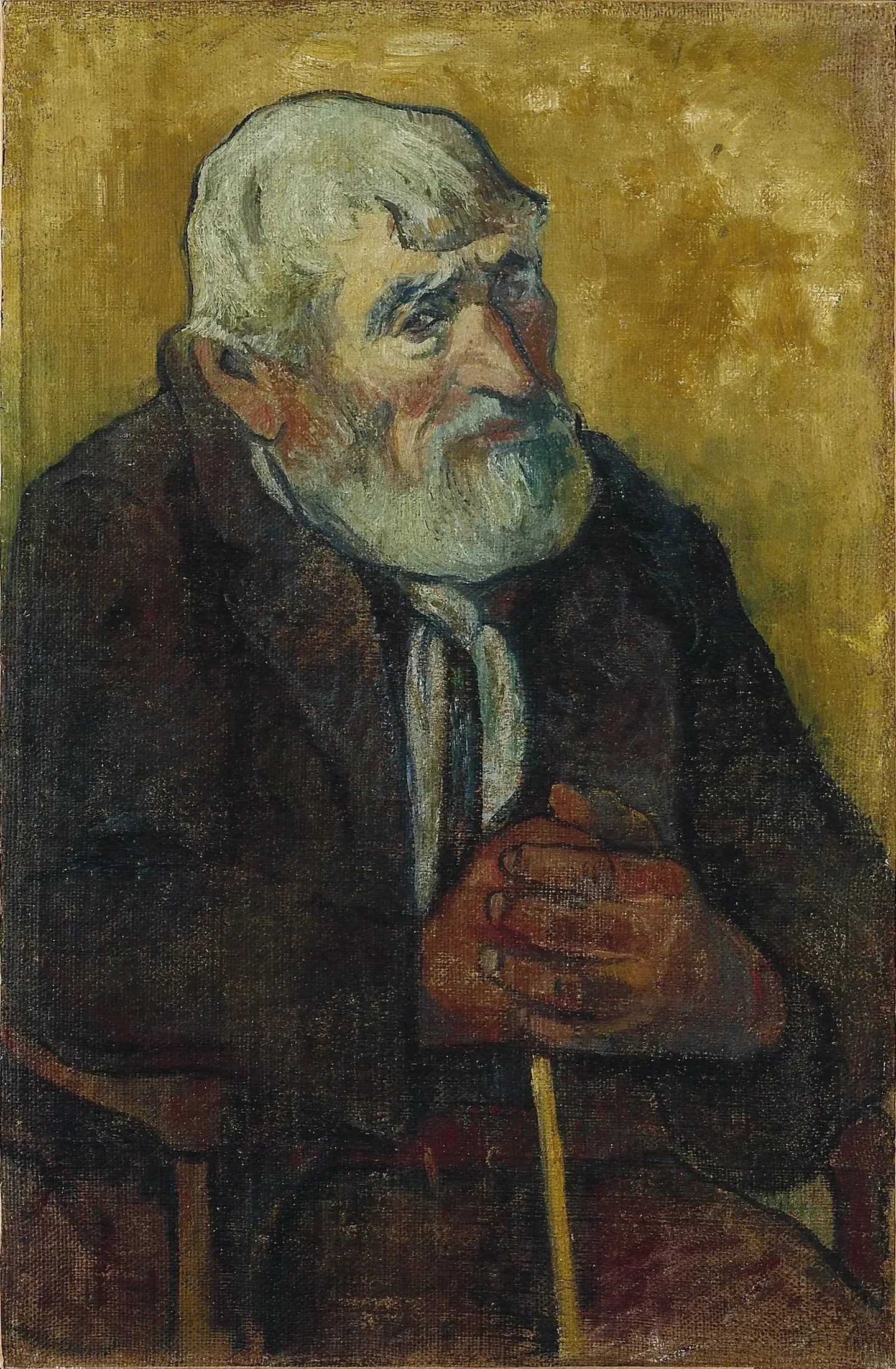 Vieil homme au bâton - Paul Gauguin image 1 copie de tableau peinte à la main