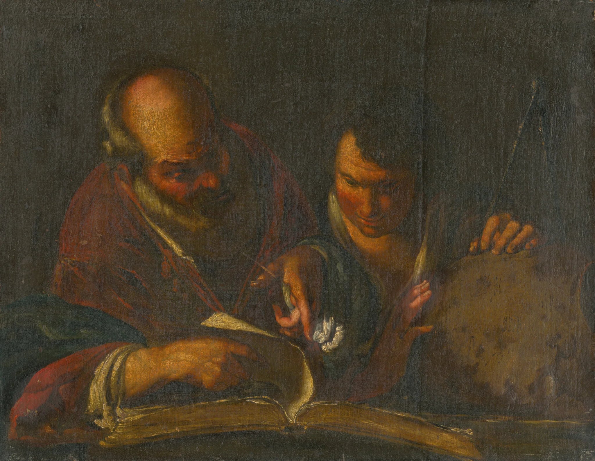 Vieil homme avec un élève - Bernardo Strozzi image 1 reproduction réalisée par Alpha Reproduction